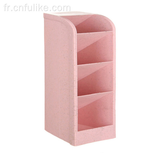 Support de stylo de papeterie de bureau de boîte de rangement de table en plastique